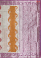 Beige & Multicolor Silk Cotton Saree