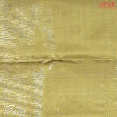 Golden Olive Yellow Kanchipuram Jacquard Tissue Silk Saree