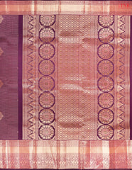 Aubergine Purple Kanchipuram Silk Saree