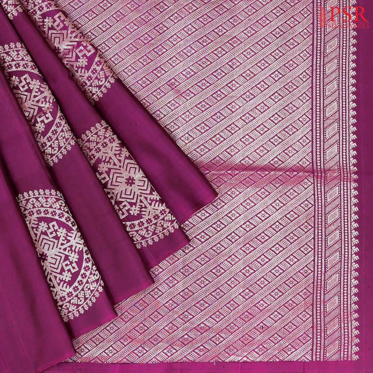Sangria Purple Soft Silk Saree