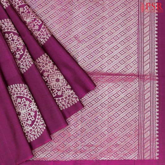 Sangria Purple Soft Silk Saree