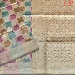 Brown Silk Cotton Cutwork Saree