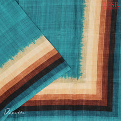 Peacock Teal Semi Tassar Dress Material