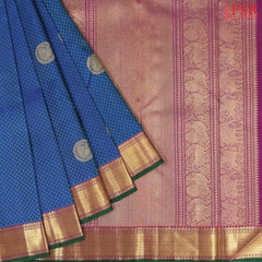 Cobalt Blue Kanchipuram Silk Saree