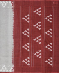 Grey Ikkat Cotton Saree