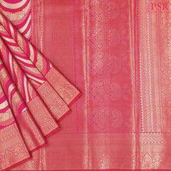 Red & Pink Art Silk Tissue Saree