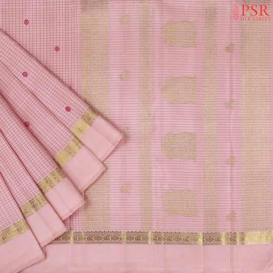 Pastel Pink Kanchipuram Silk Saree