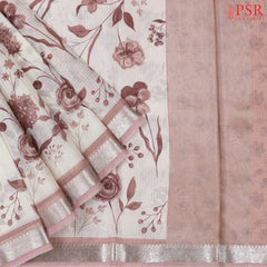 Floral Beige Kota Saree