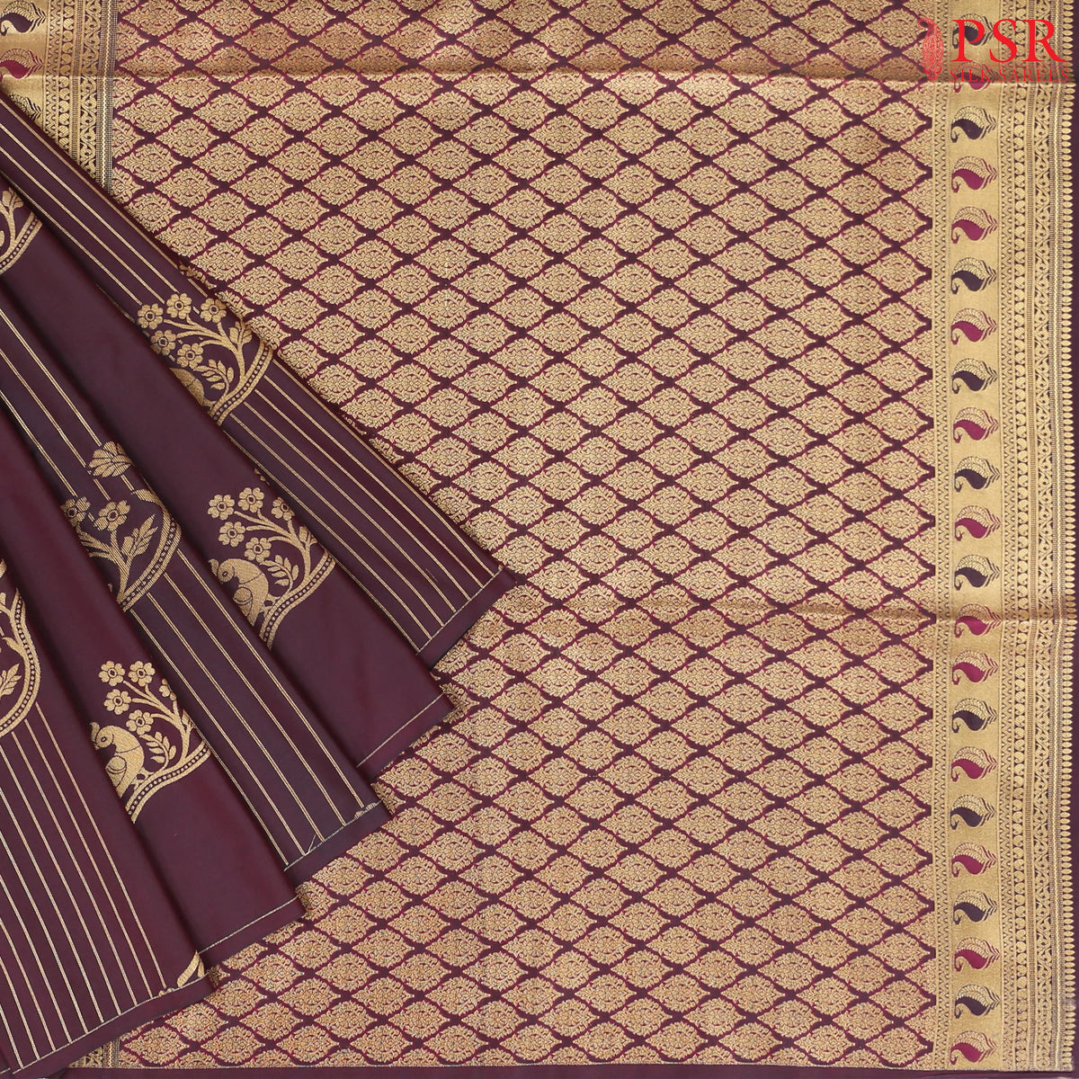 Brown Soft Art Silk Saree