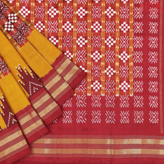 Golden Mustard Pochampally Silk Saree