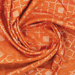 Orange Chiniya Silk Saree