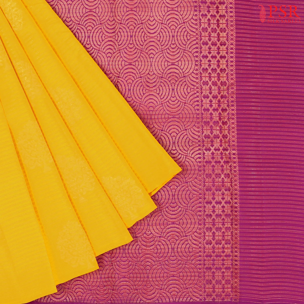 Yellow Fancy Kanchipuram Silk Saree