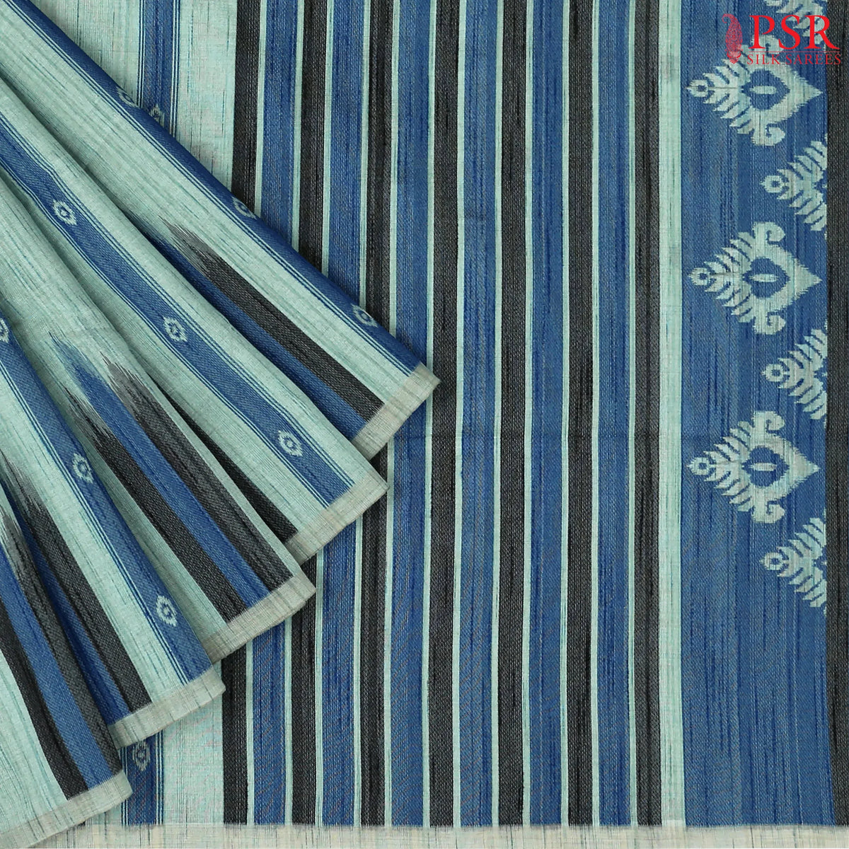 Tiffany Blue Ghicha Cotton Saree