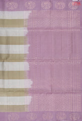 Light Grey & Tan Soft Silk Saree