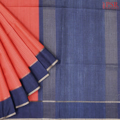 Red Semi Tussar Saree