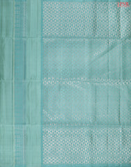 Grey Turquoise Blue Soft Silk Saree