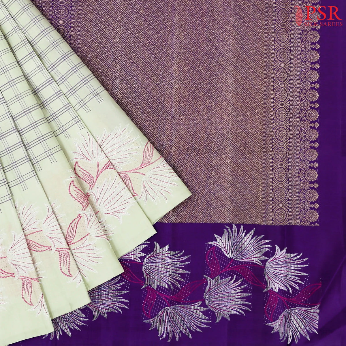 Tea Green Kanchipuram Silk Saree