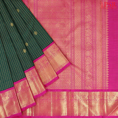 Dark Green Kanchipuram Silk Saree
