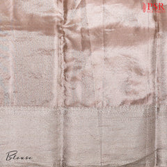 Mettalic Copper Pink Kanchipuram Tissue Silk Saree