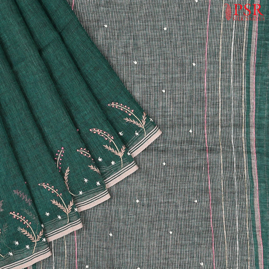Castleton Green Linen Saree