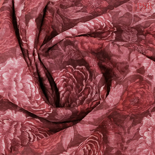 Dark Crimson Bamboo Silk Sarees