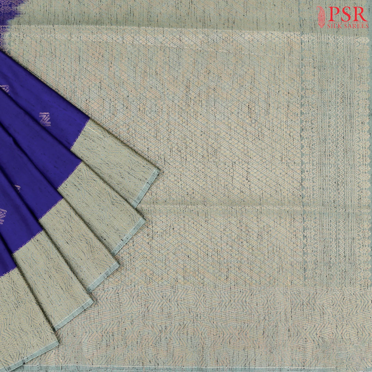 Royal Blue Jute Art Silk Saree
