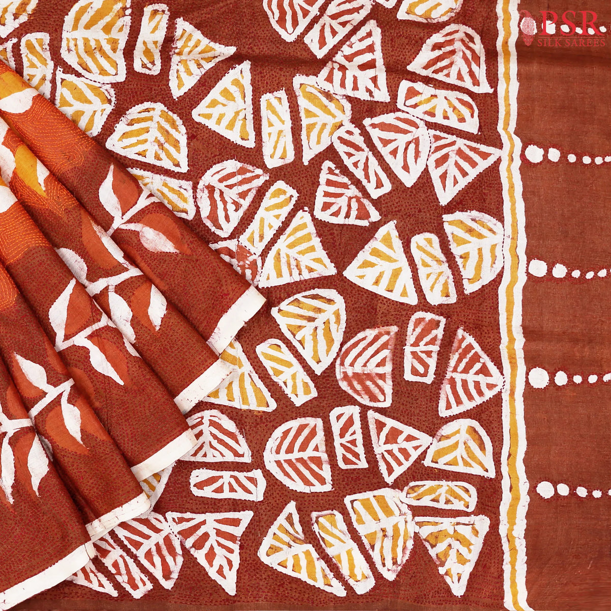 Cream Beige & Tricolor Kadhi Tussar Silk Saree