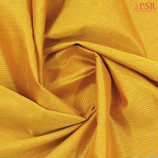 Amber Yellow Cotton Silk Saree