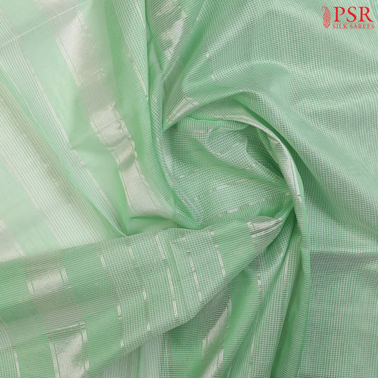 Celadon Green Maheshwari Silk Cotton Saree