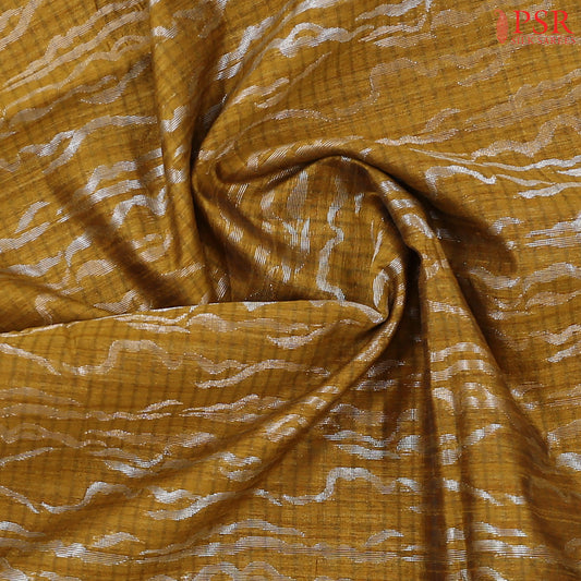 Dark Mustard Yellow Semi Tussar Saree
