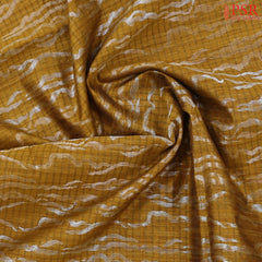 Dark Mustard Yellow Semi Tussar Saree