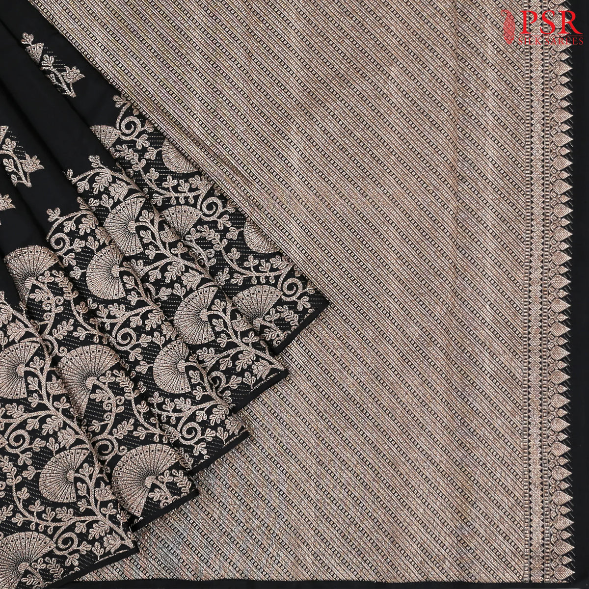 Black Kanchipuram Silk Saree