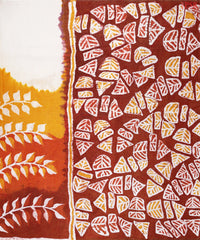 Cream Beige & Tricolor Kadhi Tussar Silk Saree