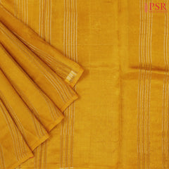 Fiery Yellow Semi Tussar Saree