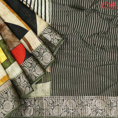Multicolor Modal Silk Saree