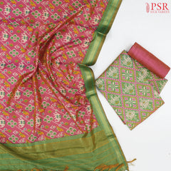Green Soft Patola Dress Material