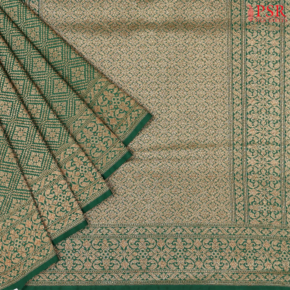 Emerald Green Semi Summer Silk Saree