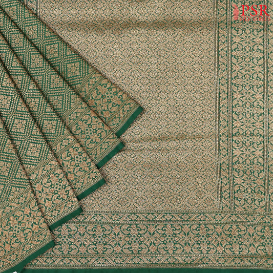 Emerald Green Semi Summer Silk Saree