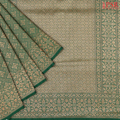 Emerald Green Semi Summer Silk Saree