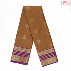 Copper Brown Kanchipuram Silk Saree