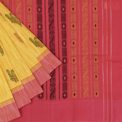 Yellow Kanchi Cotton Saree