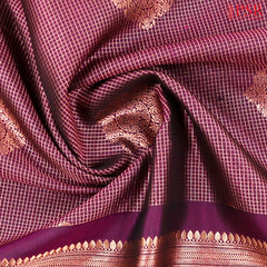 Aubergine Purple Kanchipuram Silk Saree