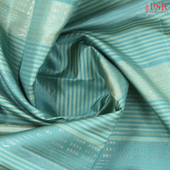 Grey Turquoise Blue Soft Silk Saree