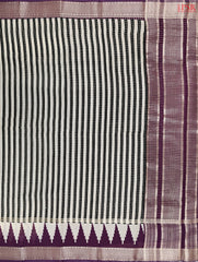 Beige & Black Assam Saree