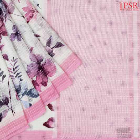 Off White Linen Saree