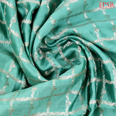 Light Sea Green Chiniya Silk Saree