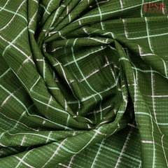 Dark Sap Green Mangalagiri Cotton Saree