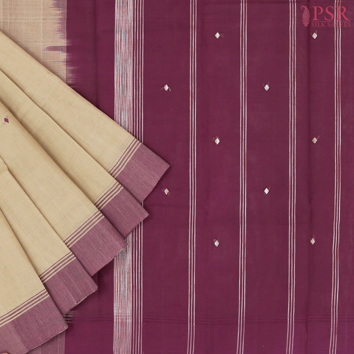 Tan Kanchi Cotton Saree