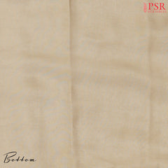 Beige Semi Dupion Dress Material