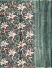Dark Green Tissue Saree